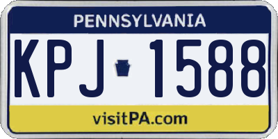 PA license plate KPJ1588