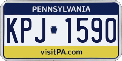 PA license plate KPJ1590