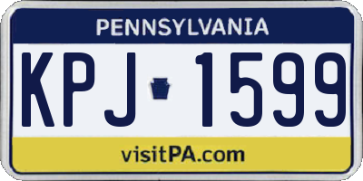 PA license plate KPJ1599