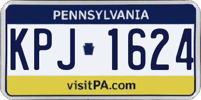 PA license plate KPJ1624