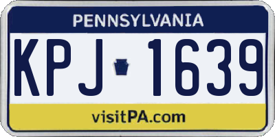 PA license plate KPJ1639