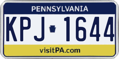 PA license plate KPJ1644