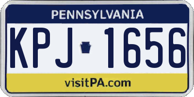 PA license plate KPJ1656
