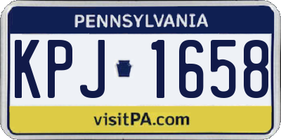 PA license plate KPJ1658