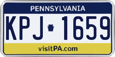 PA license plate KPJ1659