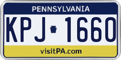 PA license plate KPJ1660