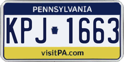PA license plate KPJ1663