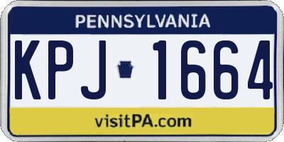 PA license plate KPJ1664