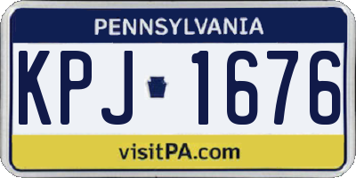 PA license plate KPJ1676
