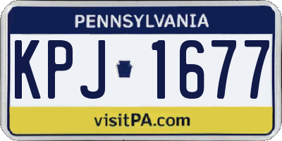 PA license plate KPJ1677