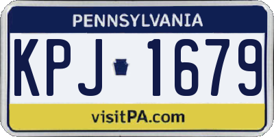 PA license plate KPJ1679