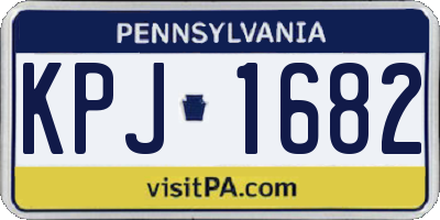 PA license plate KPJ1682