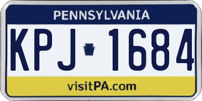 PA license plate KPJ1684