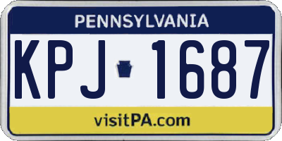 PA license plate KPJ1687