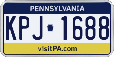 PA license plate KPJ1688