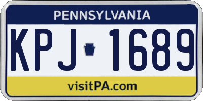 PA license plate KPJ1689