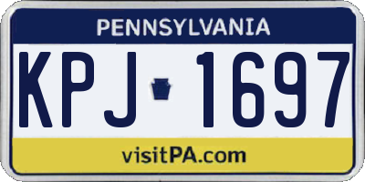 PA license plate KPJ1697