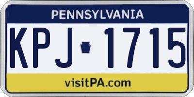 PA license plate KPJ1715