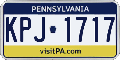 PA license plate KPJ1717