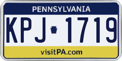 PA license plate KPJ1719