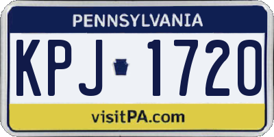 PA license plate KPJ1720