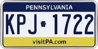 PA license plate KPJ1722