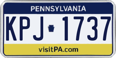 PA license plate KPJ1737
