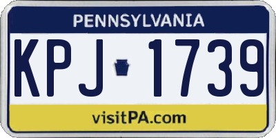 PA license plate KPJ1739