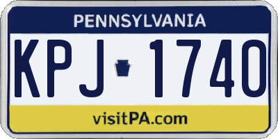 PA license plate KPJ1740
