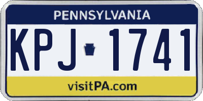 PA license plate KPJ1741