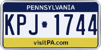 PA license plate KPJ1744