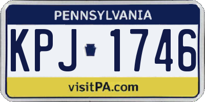 PA license plate KPJ1746