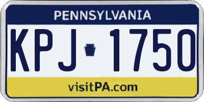 PA license plate KPJ1750