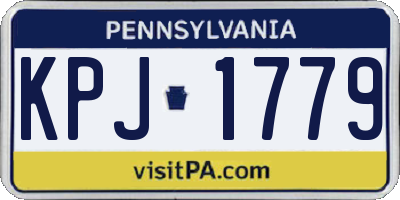 PA license plate KPJ1779
