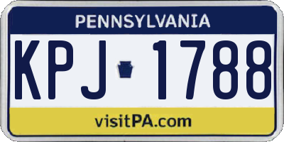 PA license plate KPJ1788