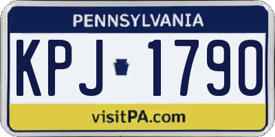 PA license plate KPJ1790