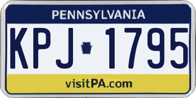 PA license plate KPJ1795