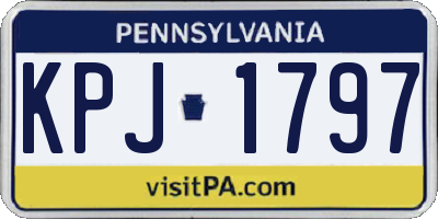 PA license plate KPJ1797