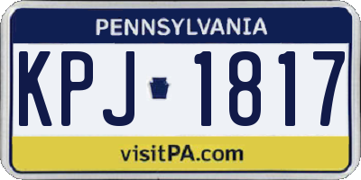 PA license plate KPJ1817