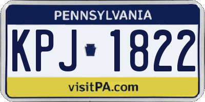 PA license plate KPJ1822