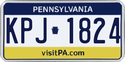 PA license plate KPJ1824