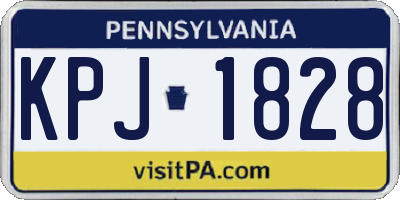 PA license plate KPJ1828