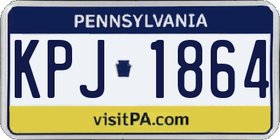 PA license plate KPJ1864
