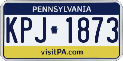 PA license plate KPJ1873