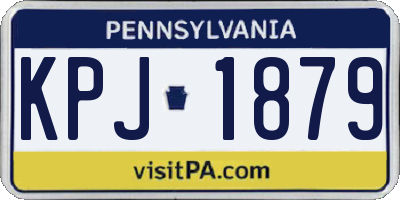 PA license plate KPJ1879