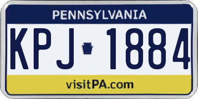 PA license plate KPJ1884
