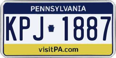 PA license plate KPJ1887