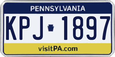 PA license plate KPJ1897