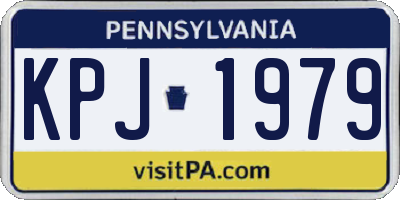 PA license plate KPJ1979
