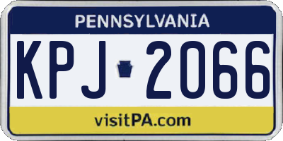 PA license plate KPJ2066